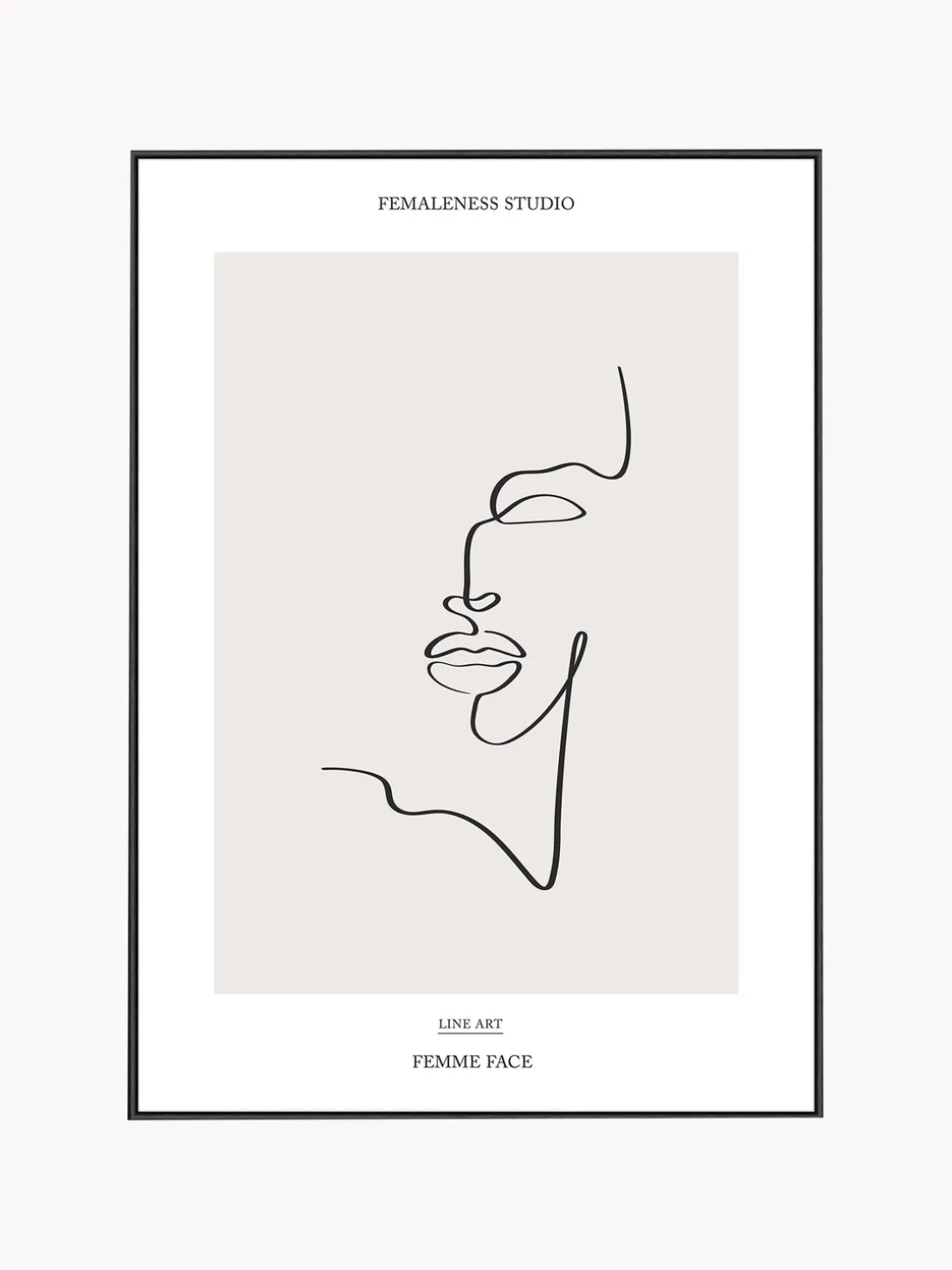 Impresión digital enmarcada Femme Face