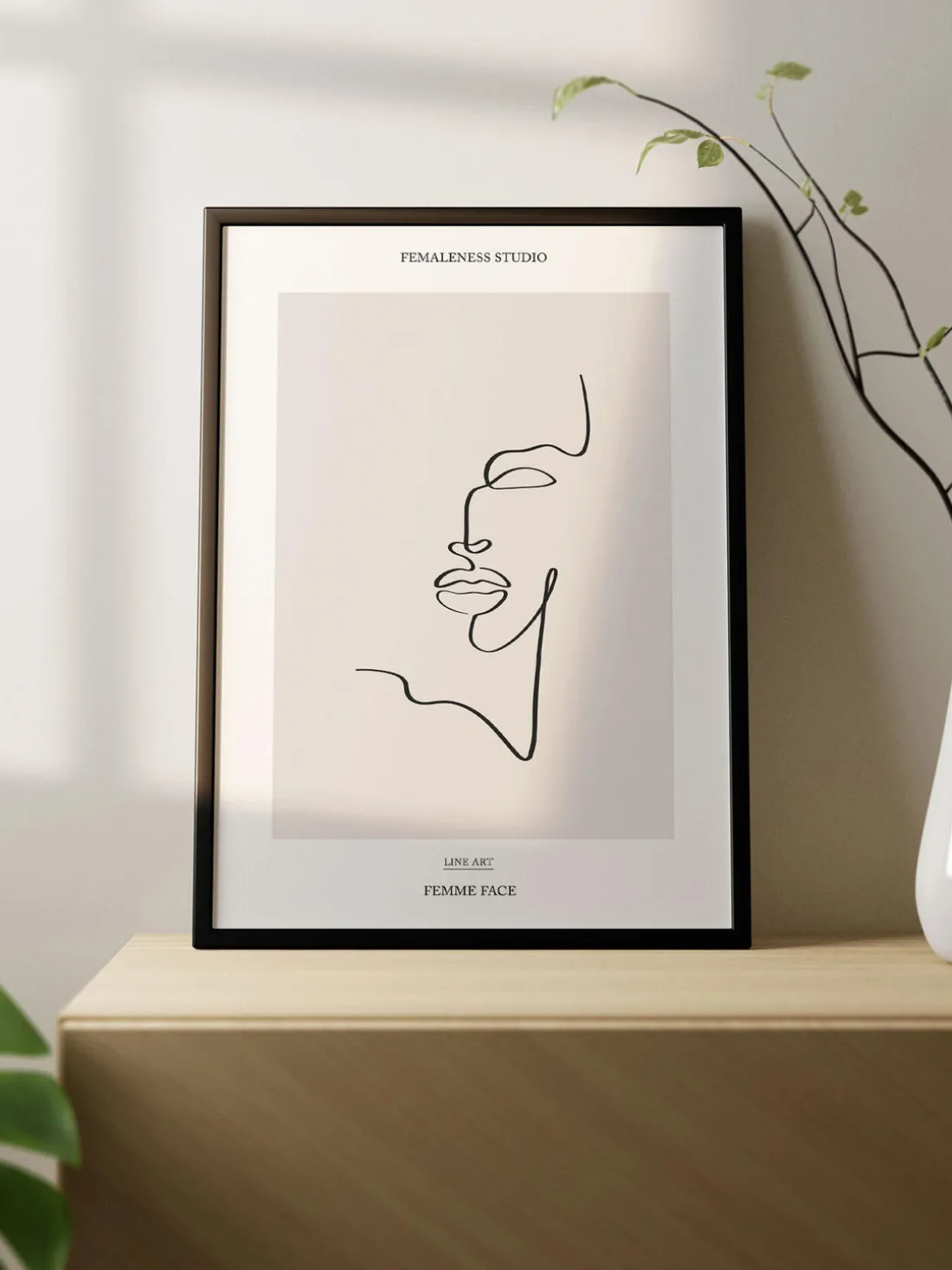 Impresión digital enmarcada Femme Face