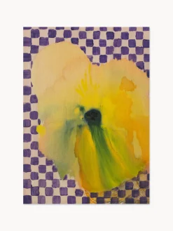 Impresión digital Flower With Checks 02