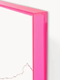 Impresión sobre lienzo acabada a mano enmarcada Confidential Pink