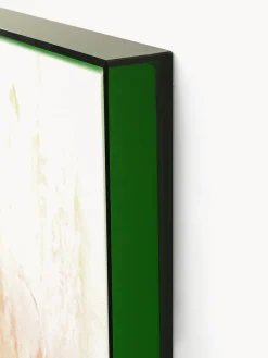 Impresión sobre lienzo acabada a mano enmarcada Confidential Green