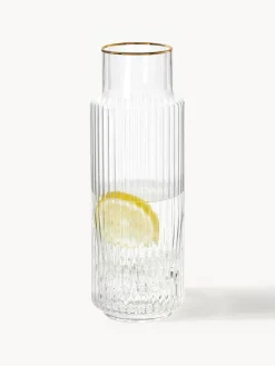 Jarra soplada con borde dorado Aleo, 1 L