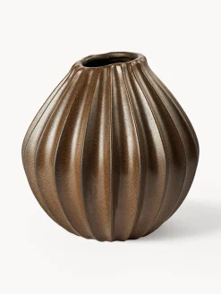 Jarrón artesanal con esmalte reactivo Wide, 25 cm