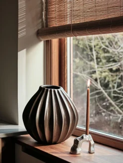 Jarrón artesanal con esmalte reactivo Wide, 25 cm