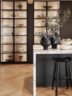 Jarrón artesanal de diseño de gres Saki, 32 cm