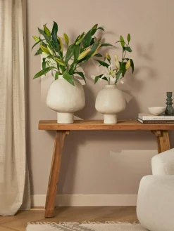 Jarrón artesanal de diseño de gres Saki, 40 cm