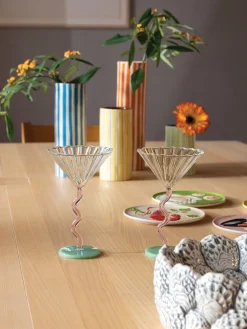 Jarrón artesanal de porcelana Ray, 29 cm