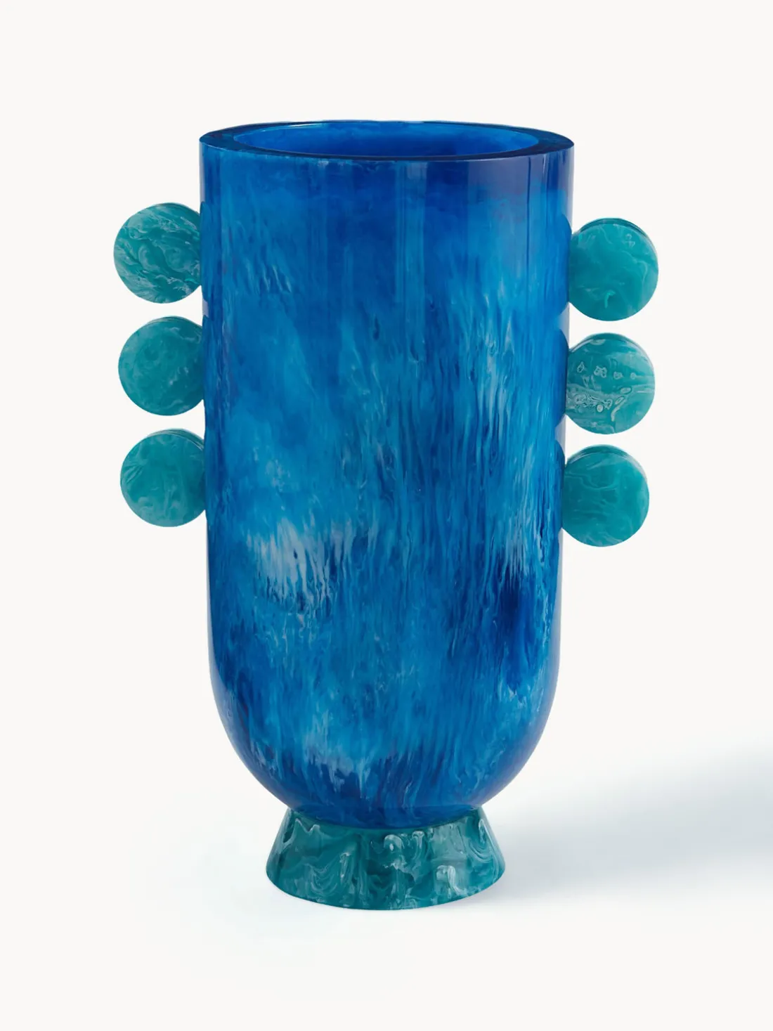 Jarrón artesanal en look mármol Mustique, 27 cm