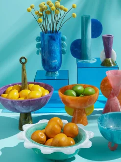 Jarrón artesanal en look mármol Mustique, 27 cm