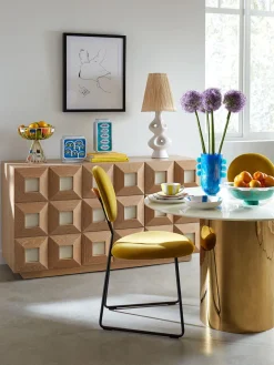 Jarrón artesanal en look mármol Mustique, 27 cm