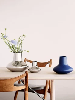 Jarrón de acero inoxidable Henning Koppel, 22 cm