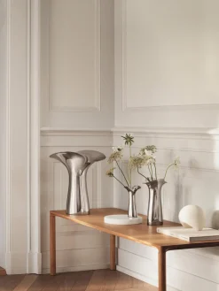 Jarrón de acero inoxidable Bloom Botanica, 15 cm