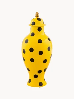 Jarrón de porcelana con tapa Toiletpaper, 47 cm