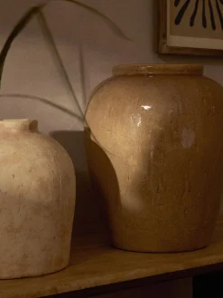 Jarrón de suelo de terracota Veda, 39 cm