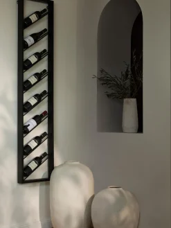 Jarrón de suelo grande de gres Bruno, 62 cm