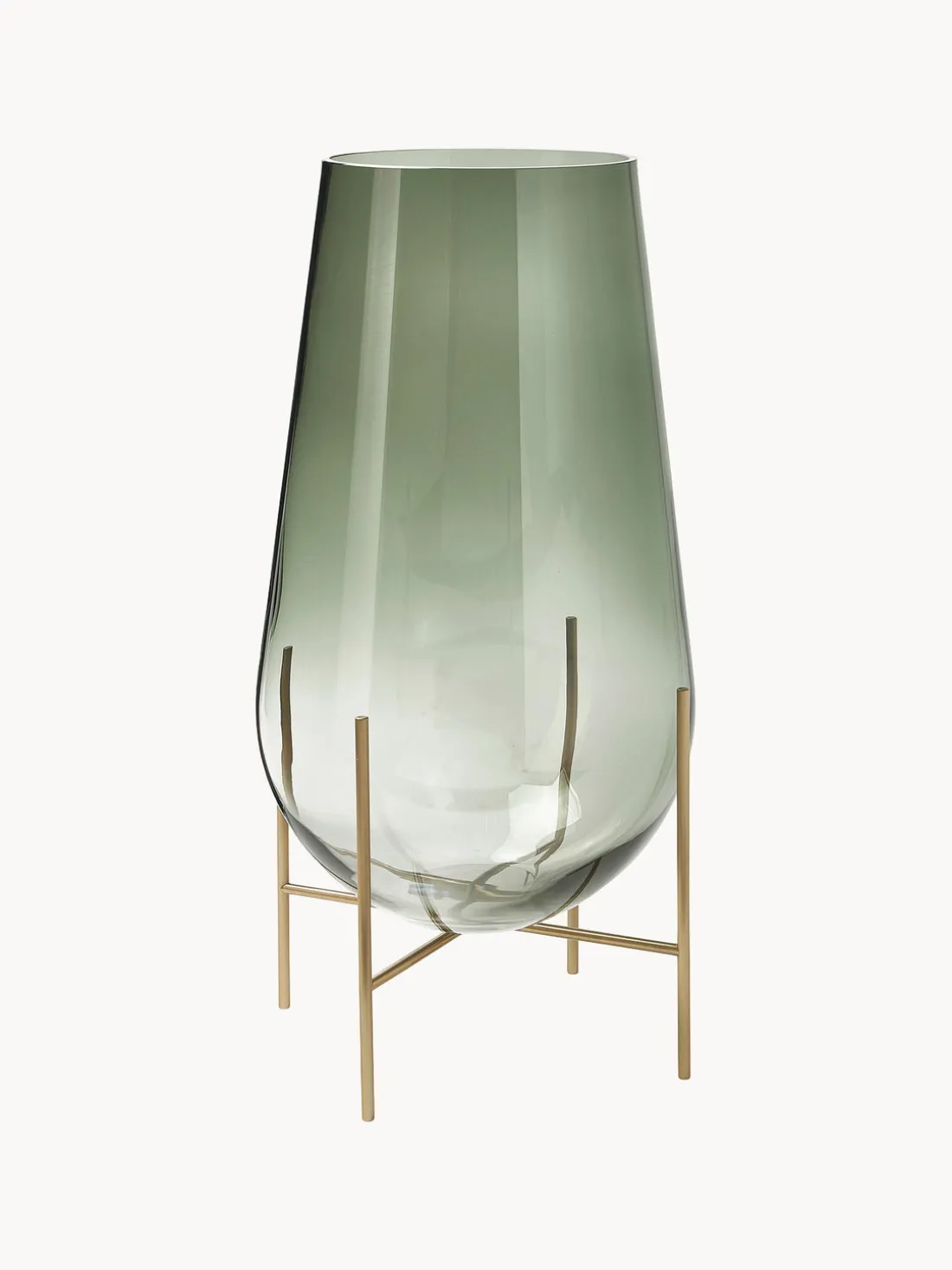 Jarrón de suelo soplado artesanalmente Échasse, 60 cm