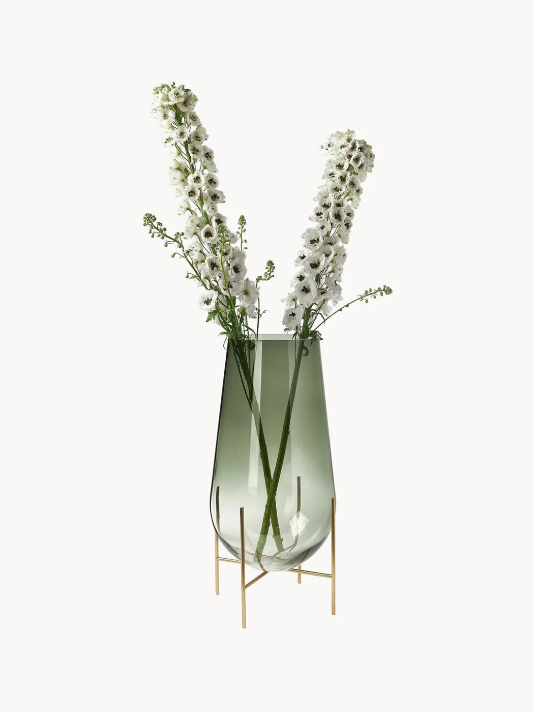 Jarrón de suelo soplado artesanalmente Échasse, 60 cm