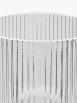 Jarrón de vidrio acanalado Lija, 30 cm