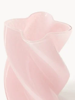 Jarrón de vidrio artesanal Marshmallow, 20 cm