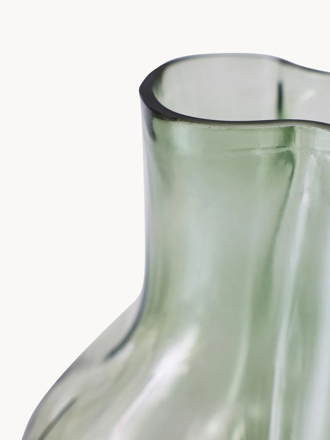 Jarrón de vidrio artesanal Gleam, 22 cm