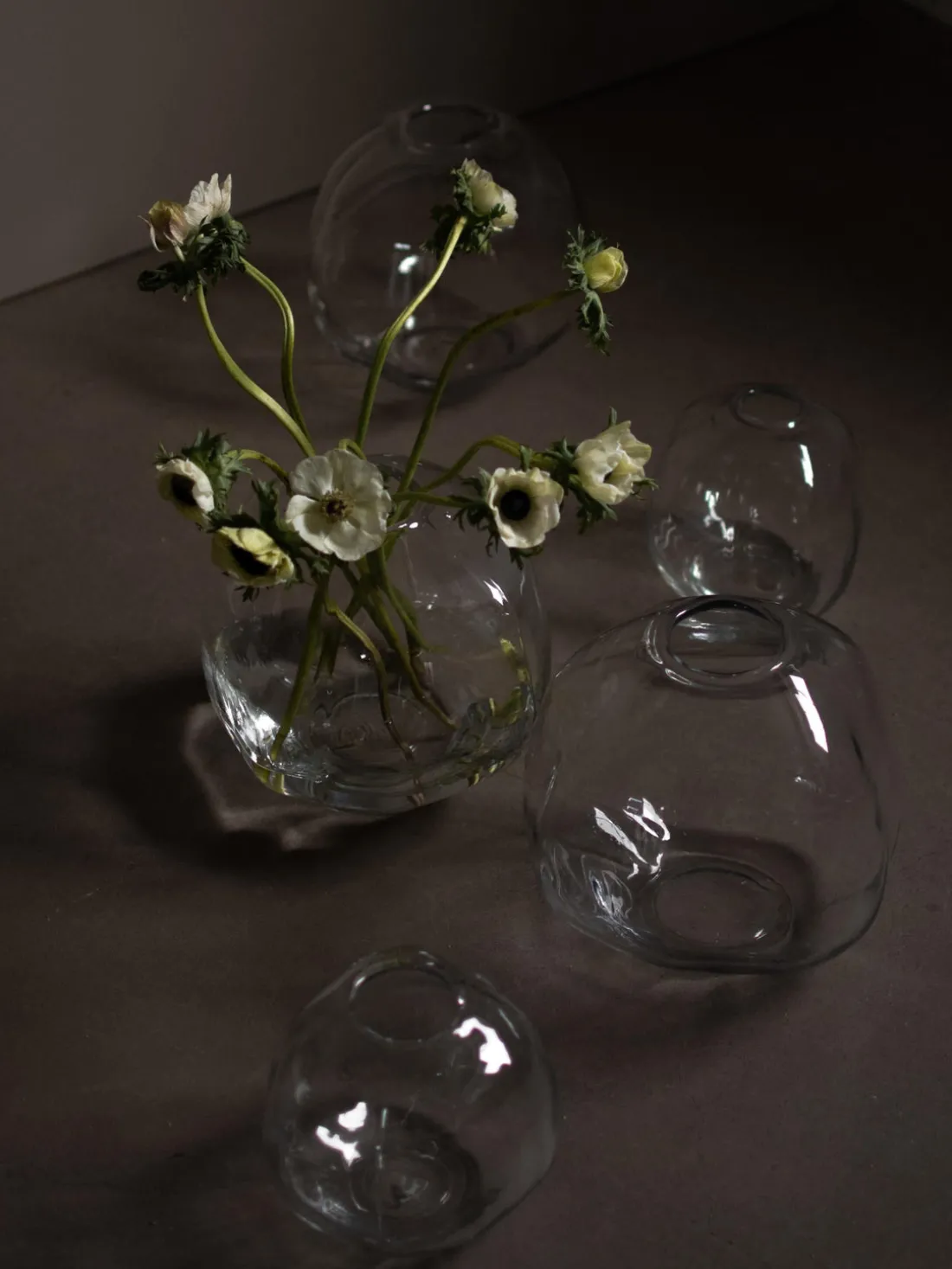 Jarrón de vidrio Pebble, Ø 28 cm