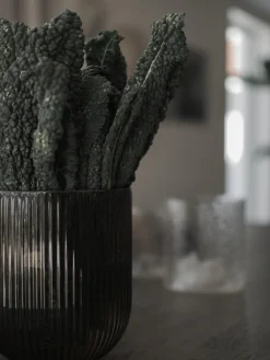 Jarrón de vidrio Simple Stripe, 18 cm