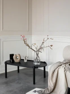 Jarrón de vidrio soplado artesanalmente con relieves Gry, 30 cm