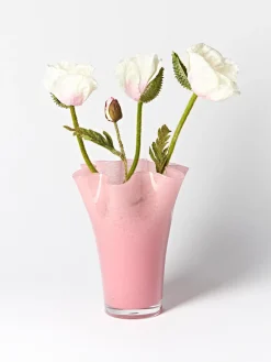 Jarrón de vidrio soplado artesanalmente Inaya, 25 cm