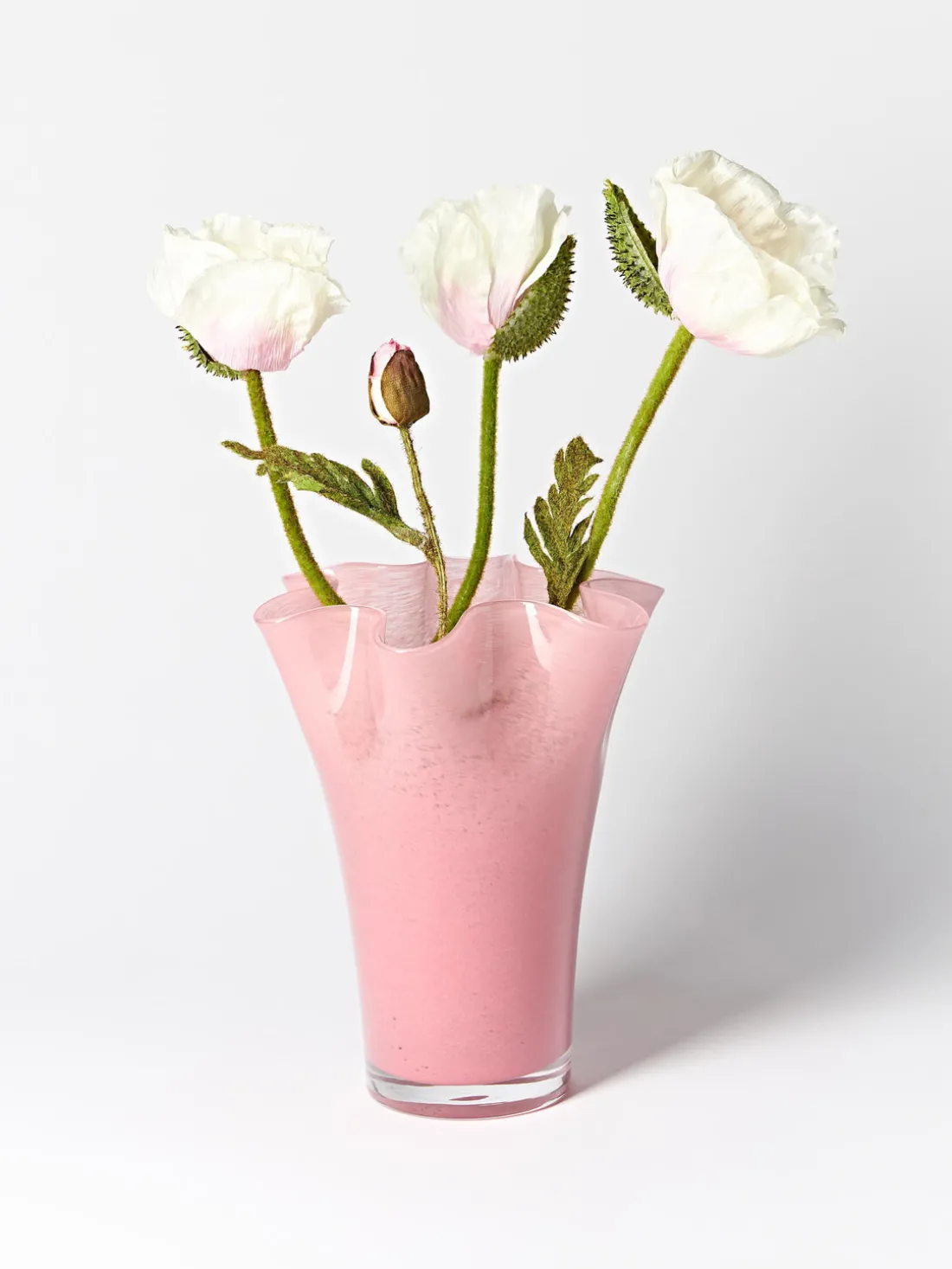 Jarrón de vidrio soplado artesanalmente Inaya, 25 cm