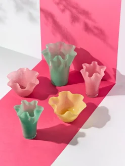 Jarrón de vidrio soplado artesanalmente Inaya, 25 cm