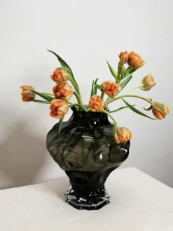 Jarrón de vidrio soplado Ammonit, 30 cm