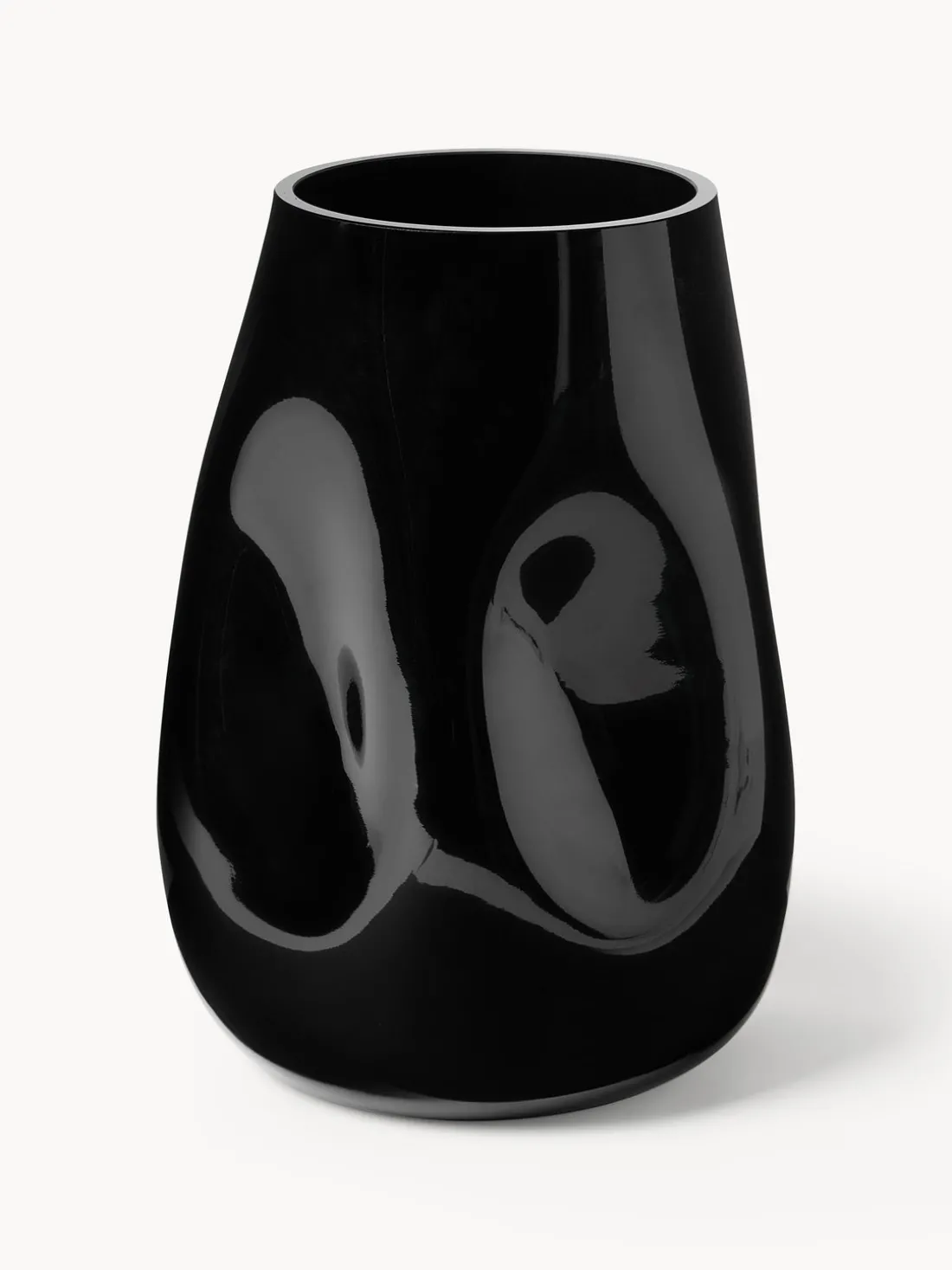 Jarrón de vidrio soplado Obsidian, 26 cm