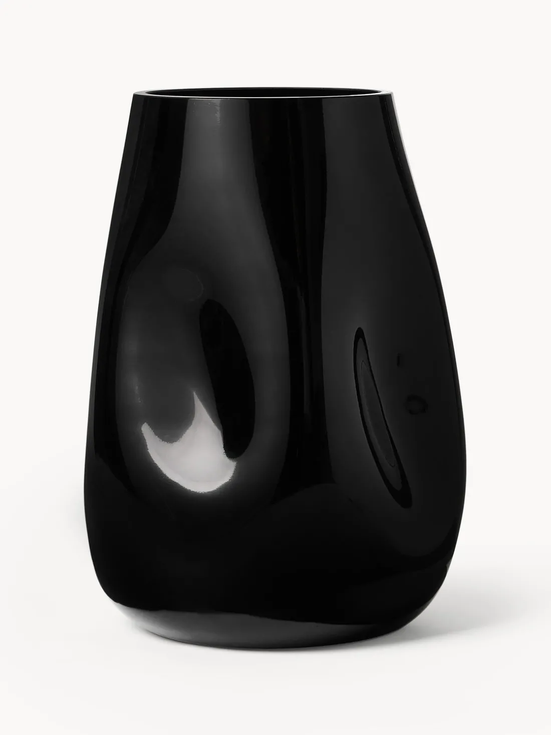 Jarrón de vidrio soplado Obsidian, 26 cm