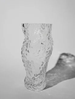 Jarrón de vidrio soplado Ostrea Rock, 30 cm