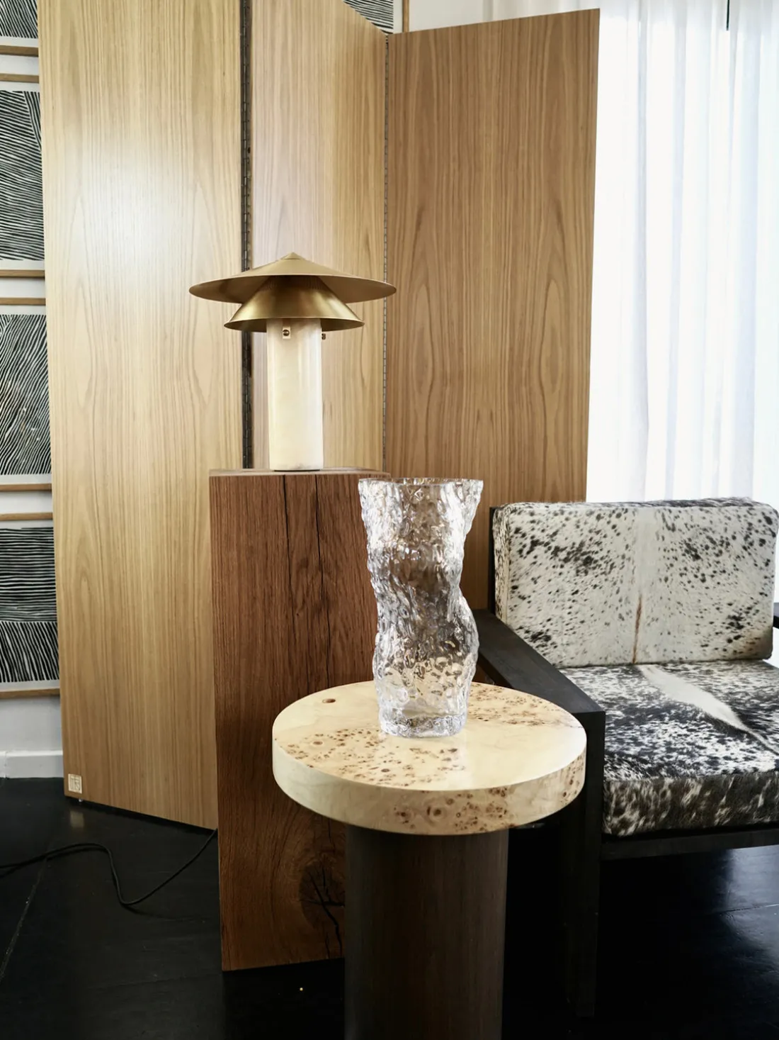 Jarrón de vidrio soplado Ostrea Rock, 30 cm