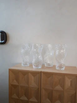 Jarrón de vidrio soplado Ostrea Rock, 30 cm