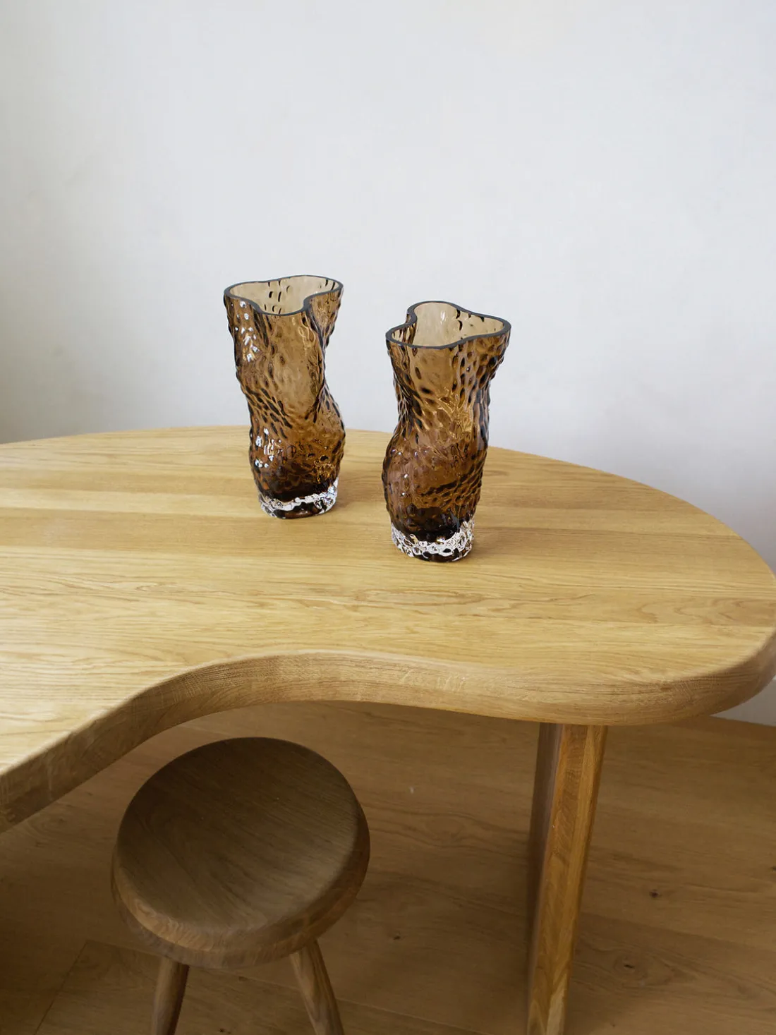 Jarrón de vidrio soplado Ostrea Rock, 30 cm