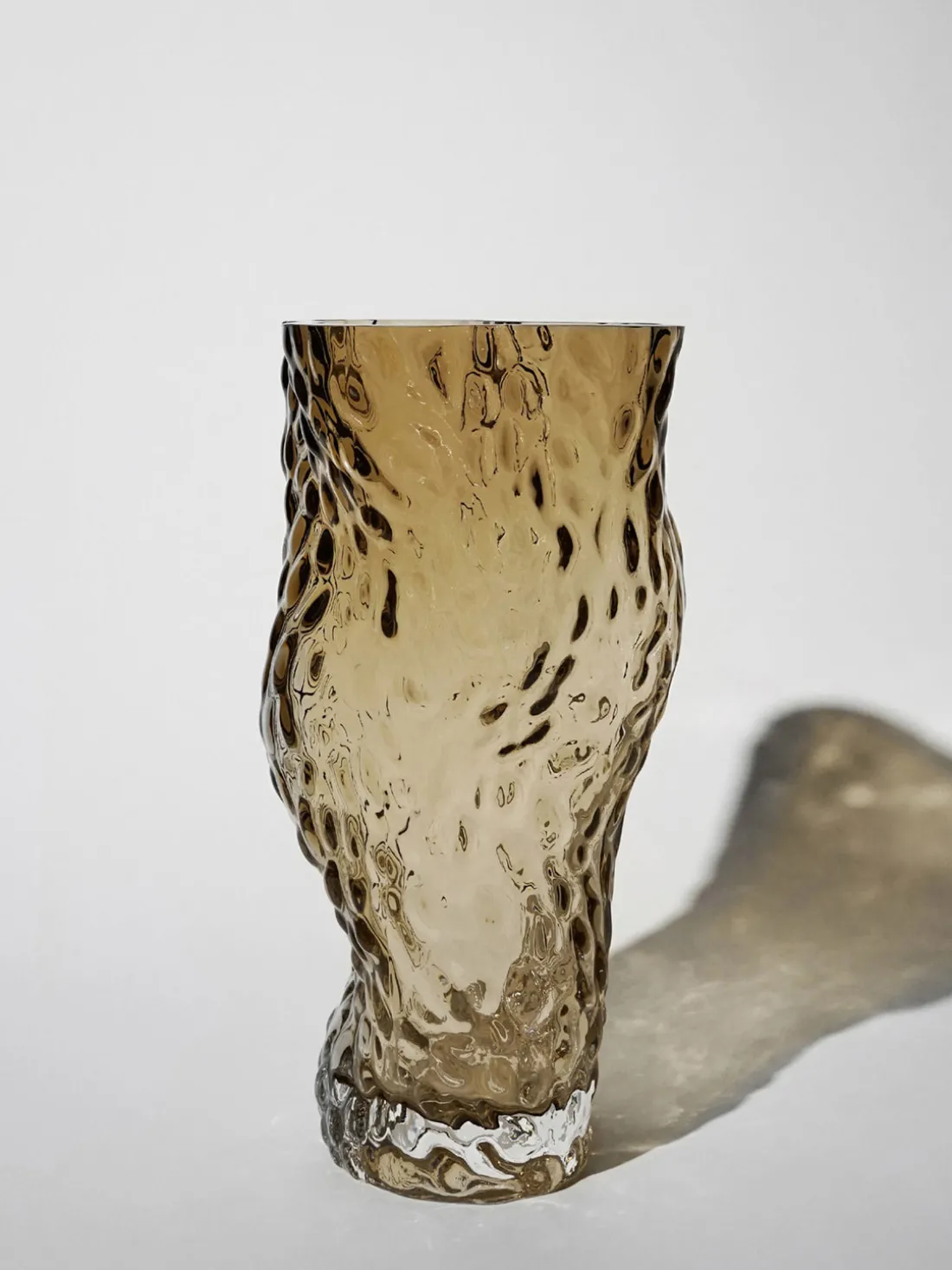 Jarrón de vidrio soplado Ostrea Rock, 30 cm