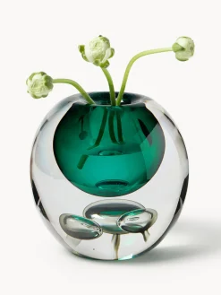 Jarrón de vidrio soplado Tyron, 17 cm