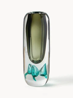 Jarrón de vidrio soplado Tyron, 33 cm