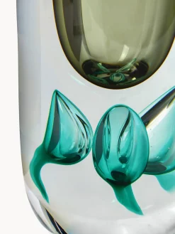 Jarrón de vidrio soplado Tyron, 33 cm