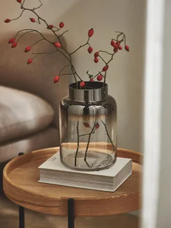 Jarrón de vidrio soplado Uma, 20 cm