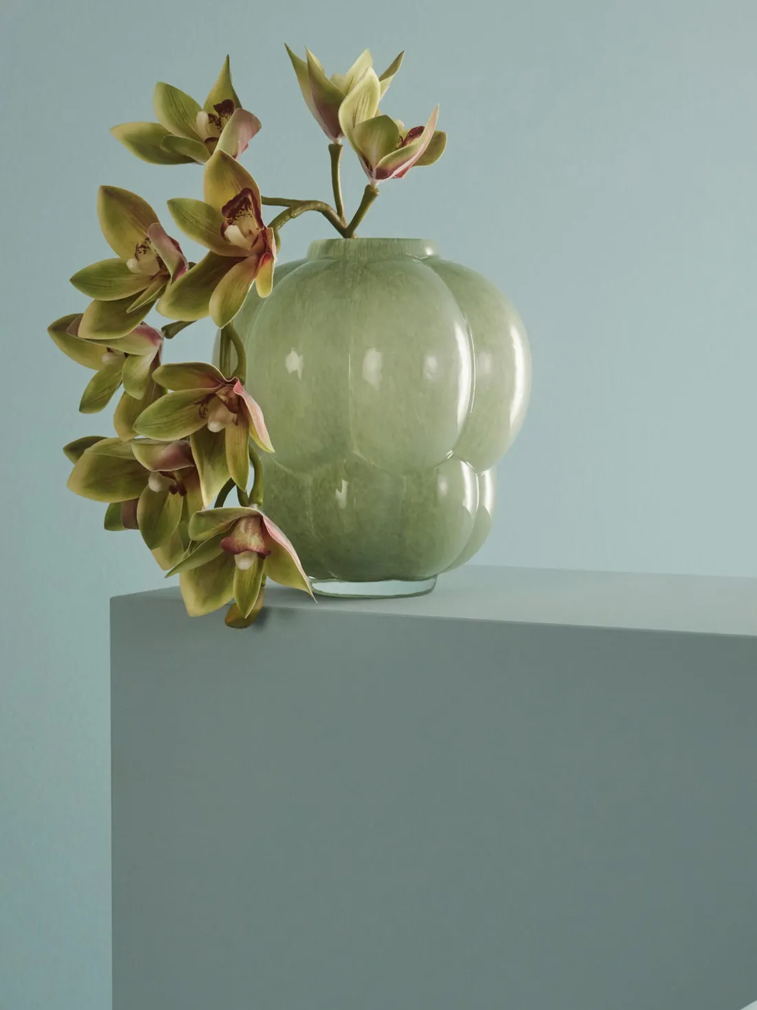 Jarrón de vidrio soplado Uva, 22 cm