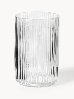 Jarrón decorativo soplado con relieve Carlo, 20 cm