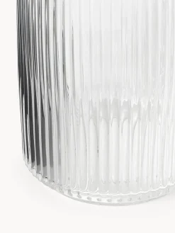 Jarrón decorativo soplado con relieve Carlo, 20 cm