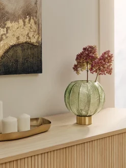 Jarrón esfera de vidrio Mickey, 21 cm