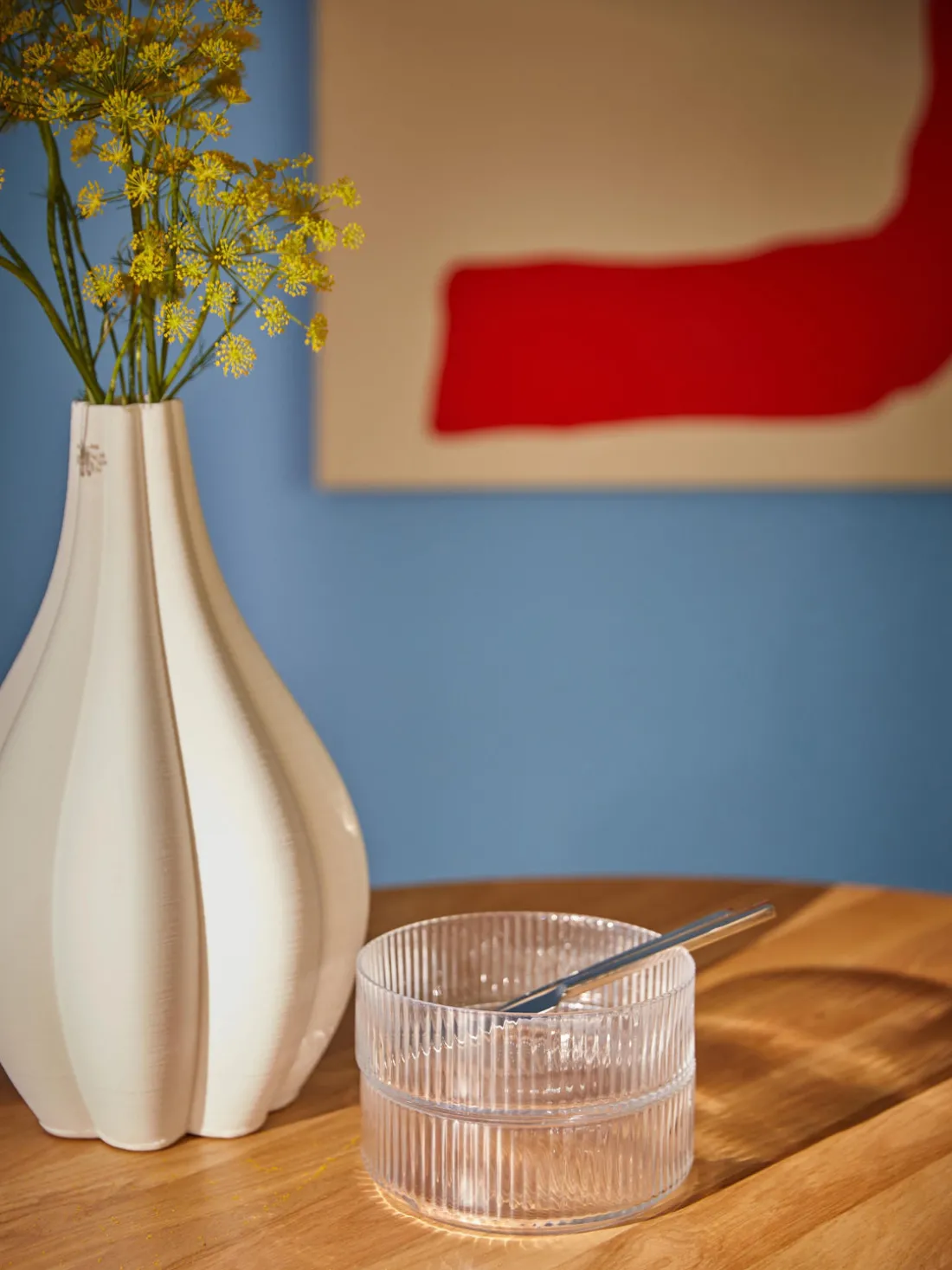 Jarrón grande de porcelana en 3D Melody, 40 cm