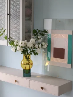 Jarrón soplado artesanalmente Bubble, 27 cm