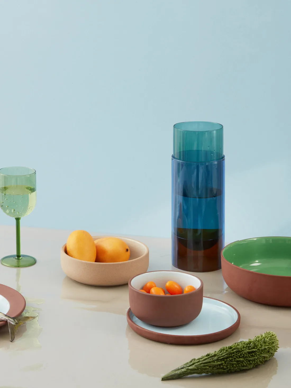 Jarrón soplado Bouquet Tube, 27 cm