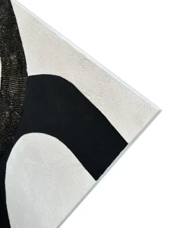 Lienzo pintado a mano Black Circles